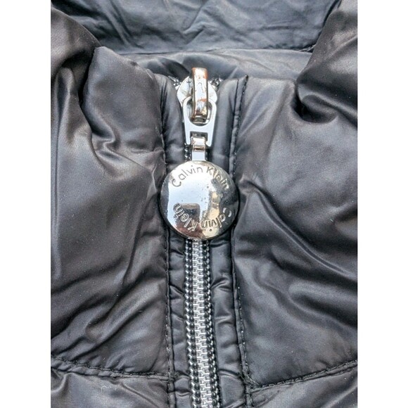 Calvin Klein Packable Parka Down Puffer Coat Jacket Black Women's Medium Winter - Picture 7 of 7